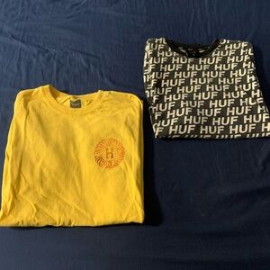 2 men Huf shirts slightly worn